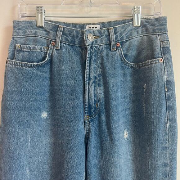 BDG Urban Outfitters Mom Jeans Women 28 Blue Distressed High Rise Relaxed Spring - Picture 5 of 11